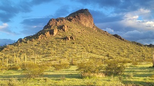 View of Picacho Peak from Sunset Trail.